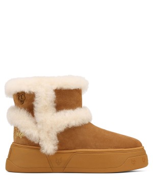 Férfi Naked Wolfe K-01 Shearling Csizma Barna | WOS1882SM