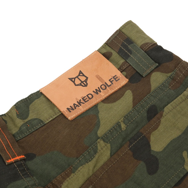 Férfi Naked Wolfe Baggy Pocket Cargo Logo Nadrág Zöld Fekete | NDK4275PN