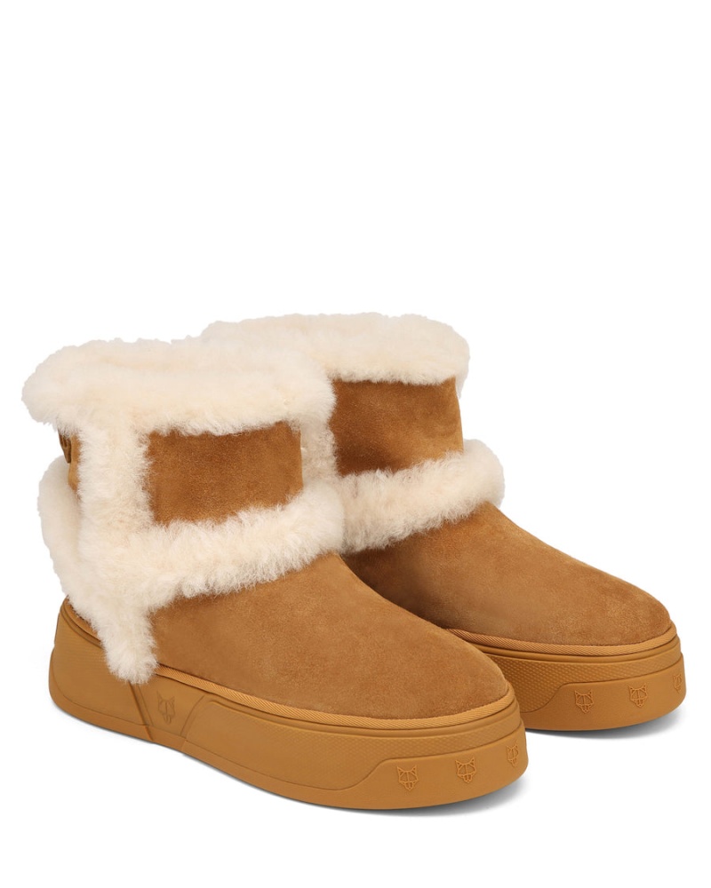 Férfi Naked Wolfe K-01 Shearling Csizma Barna | WOS1882SM