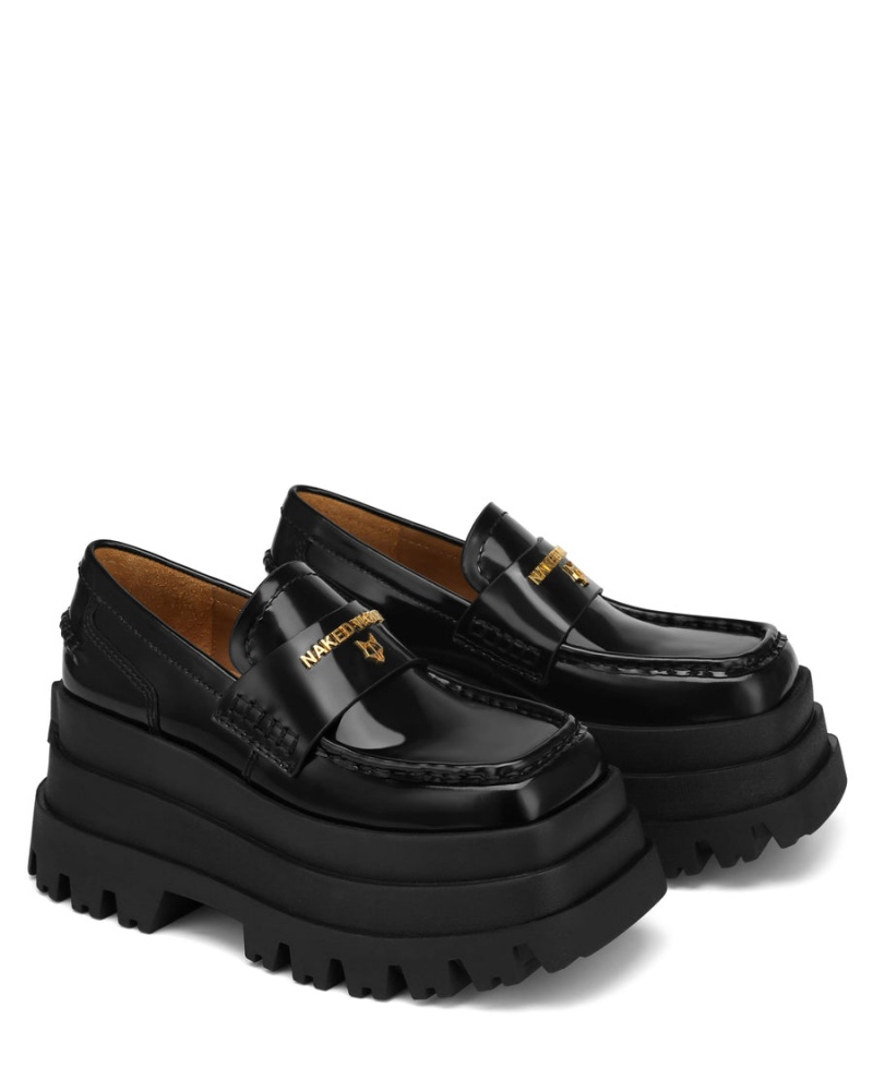 Női Naked Wolfe Delusion Box Loafers Fekete | QLA572PD