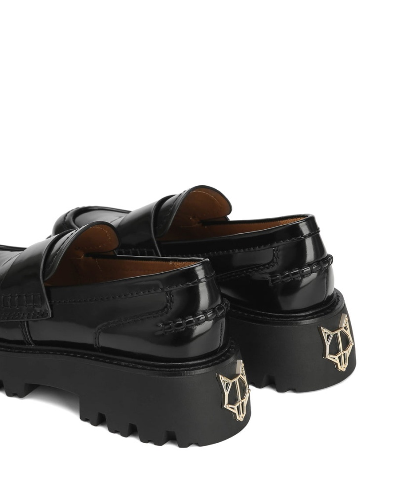 Női Naked Wolfe Flawless Box Loafers Fekete | RBP10047JG