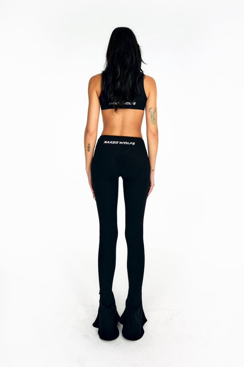 Női Naked Wolfe Ultra Flared Leggings Fekete | BMQ2415AS